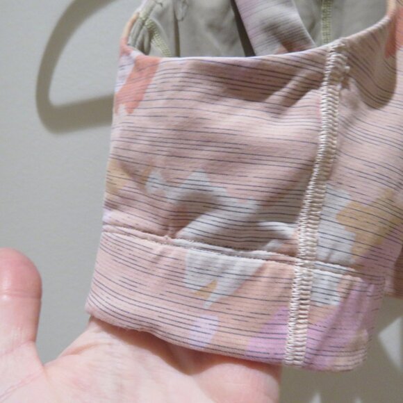 OUTDOOR VOICES Tech Sweat Racerback Sports Bra in Coral Stroke Camo Athleisure - Picture 12 of 13